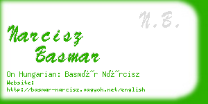 narcisz basmar business card